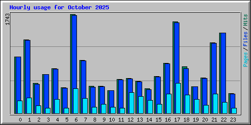 Hourly usage for October 2025