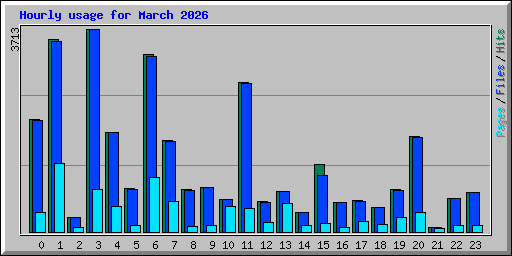 Hourly usage for March 2026