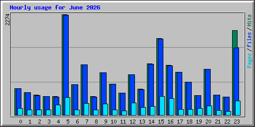 Hourly usage for June 2026