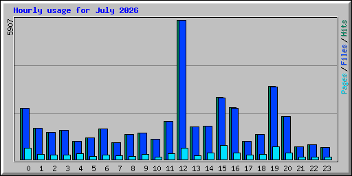 Hourly usage for July 2026